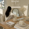 Bureau à domicile moderne avec décor inspirant et fonctionnel