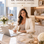 Bureau chic avec une décoration élégante et pratique