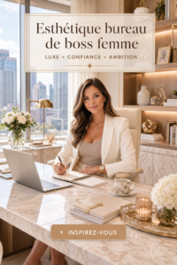 Bureau chic avec une décoration élégante et pratique
