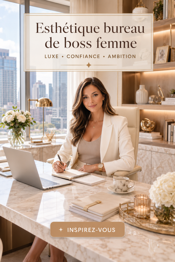 Bureau chic avec une décoration élégante et pratique
