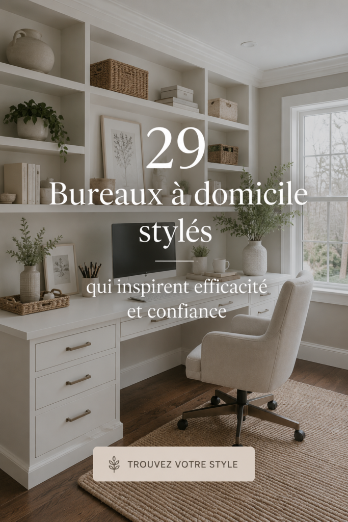 Un bureau moderne et élégant avec des plantes et un ordinateur portable