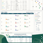 Femme créant un calendrier de contenu pour réseaux sociaux sur son ordinateur.