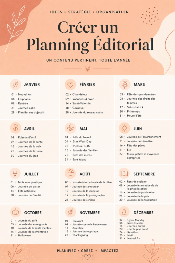 Femme utilisant un ordinateur pour créer un planning éditorial clair et coloré