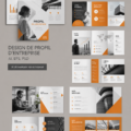 Une illustration montrant un design de profil d'entreprise moderne avec des éléments d'IA.
