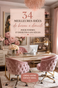 Un bureau à domicile bien décoré avec un fauteuil confortable et des plantes vertes.