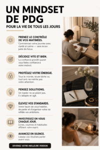 Femme confiante illustrant le mindset d'un CEO dans sa vie quotidienne