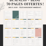 Planificateur de business et de blog de 70 pages