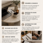 Femme organisant son planning hebdomadaire de manière productive