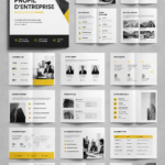 Modèle de profil d'entreprise professionnel mettant en avant les éléments clés pour attirer des clients.