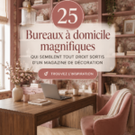Un bureau moderne à domicile avec un style épuré et élégant.