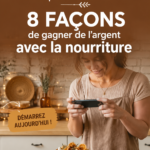 Femme heureuse dans sa cuisine préparant des plats faits maison pour son business alimentaire.