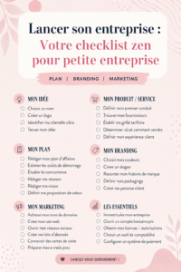 Aperçu d'une check-list d'entreprise chaleureuse et pratique pour les femmes entrepreneures