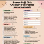 Une checklist colorée inspirée des Power-Puff Girls avec des illustrations amusantes