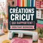 Femme utilisant une machine Cricut pour créer des projets rentables