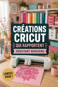 Femme utilisant une machine Cricut pour créer des projets rentables
