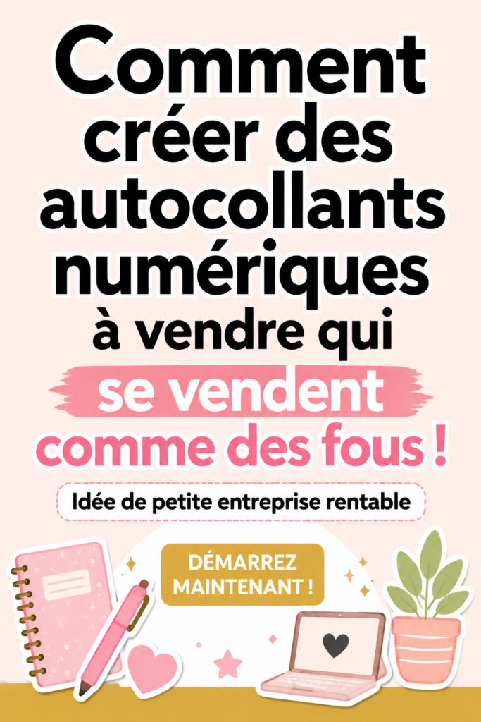 Une sélection d'autocollants numériques colorés et créatifs pour vente en ligne.