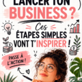 Femme rêveuse inspirée par des idées de création d'entreprise.