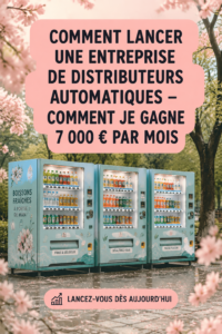 Un distributeur automatique moderne, rempli de snacks et de boissons, prêt à générer des revenus.