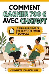 Femme utilisant ChatGPT sur un ordinateur pour créer des revenus