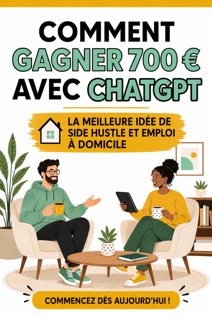 Femme utilisant ChatGPT sur un ordinateur pour créer des revenus