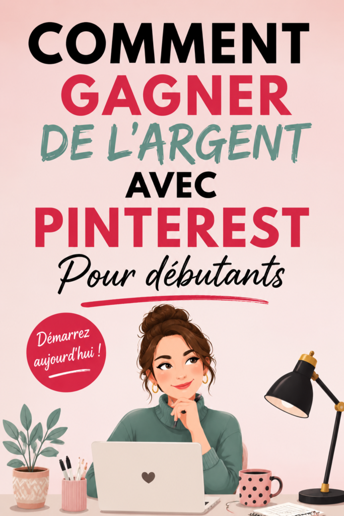 Femme utilisant son ordinateur pour gérer son compte Pinterest afin de gagner de l'argent.