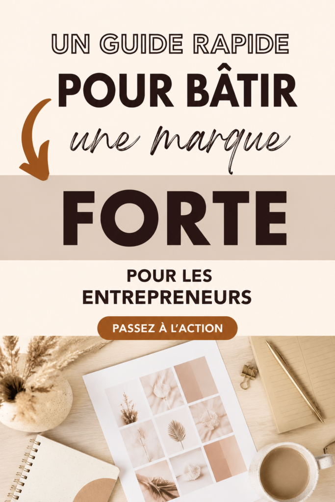 Illustration d'un guide pratique sur la construction d'une marque.