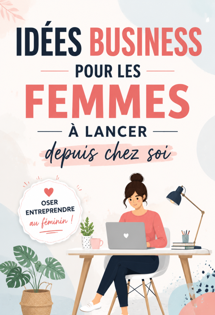 Femme entrepreneur travaillant à domicile sur son ordinateur, entourée d'objets inspirants.