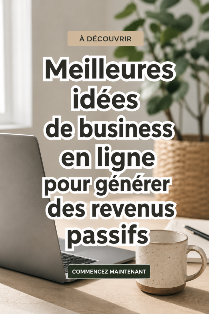 Idées de business en ligne pour un revenu passif.
