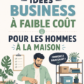Femme travaillant sur son projet entrepreneurial à domicile, entourée de fournitures de bureau.