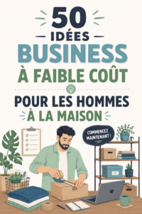 Femme travaillant sur son projet entrepreneurial à domicile, entourée de fournitures de bureau.