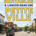Personnes discutant d'idées de business dans une petite ville, symbolisant l'esprit entrepreneurial local.