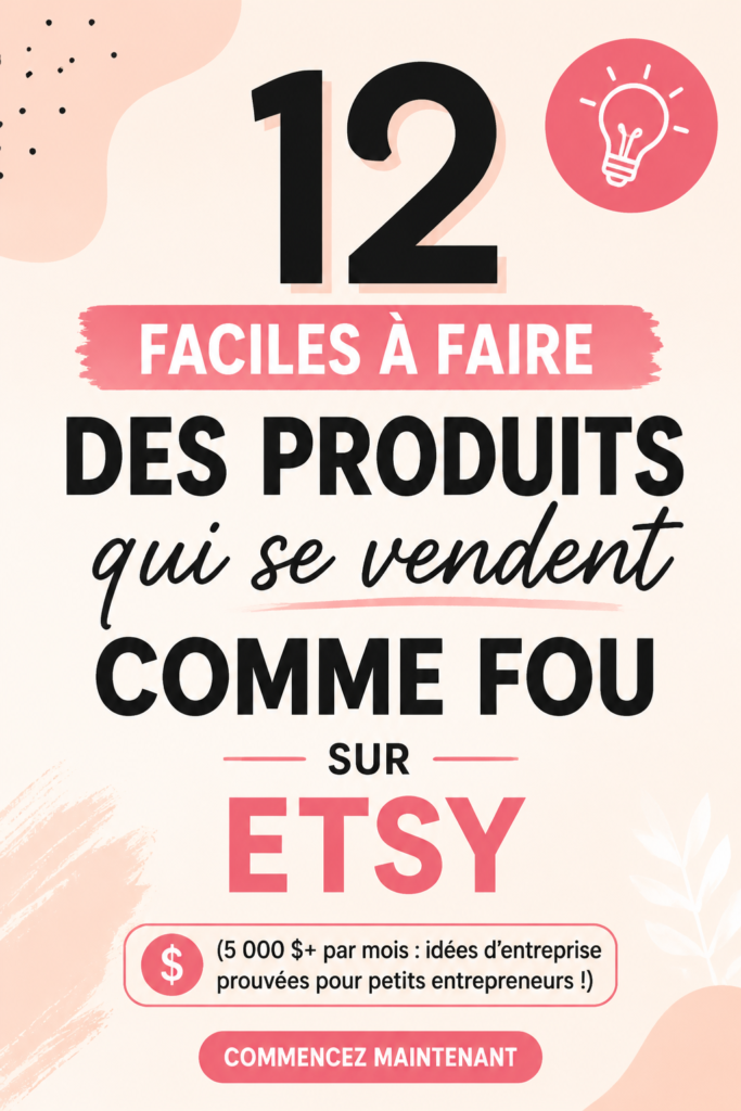 Femme créant des objets artisanaux pour sa boutique Etsy, avec une ambiance chaleureuse.