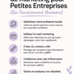 5 idées de marketing simples pour petites entreprises, avec des visuels attrayants.