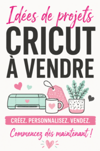 Des créations Cricut modernes et colorées prêtes à être vendues