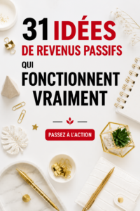 Une femme joyeuse consultant des idées de revenus passifs sur un ordinateur.