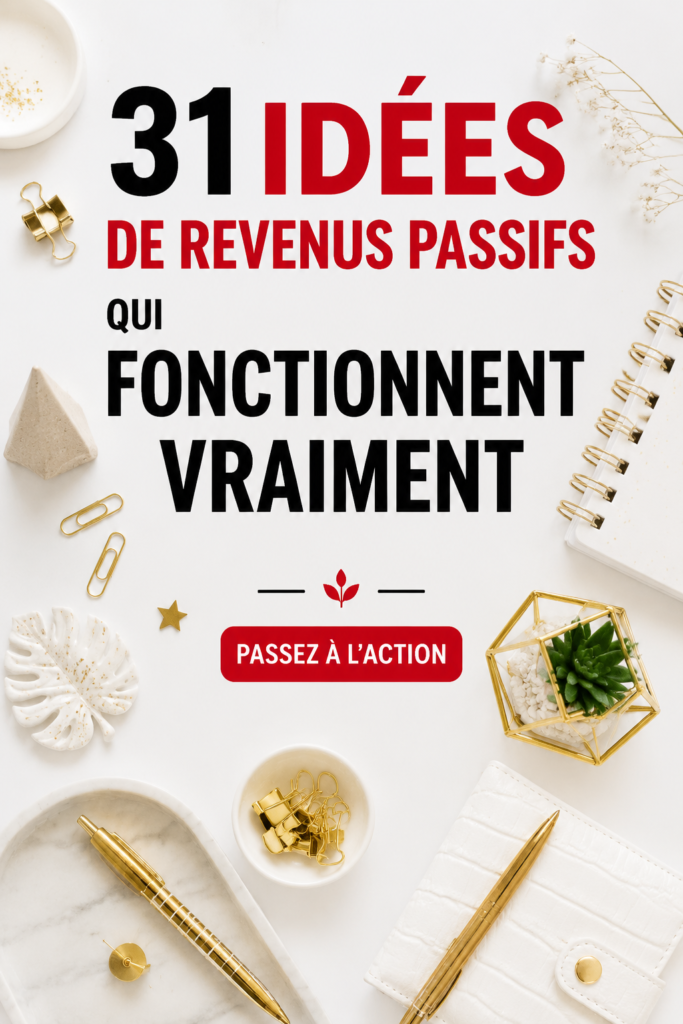 Une femme joyeuse consultant des idées de revenus passifs sur un ordinateur.