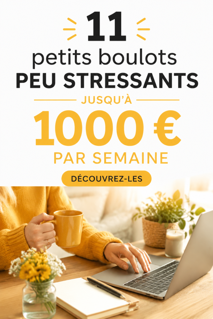 Femme travaillant sur son ordinateur à domicile dans un environnement confortable, symbolisant les jobs bien rémunérés.