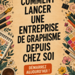 Femme travaillant sur un projet de design graphique à domicile