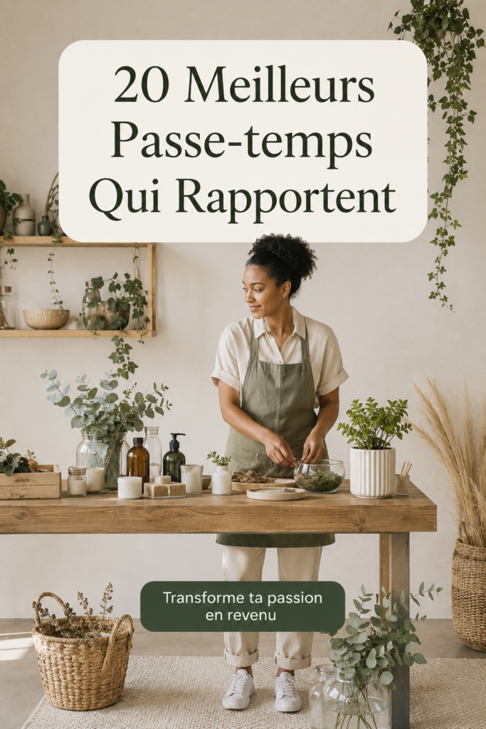 Femme souriante en train de tricoter tout en générant des revenus.