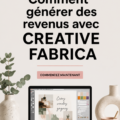 Femme créative utilisant Creative Fabrica pour générer des revenus avec ses designs.