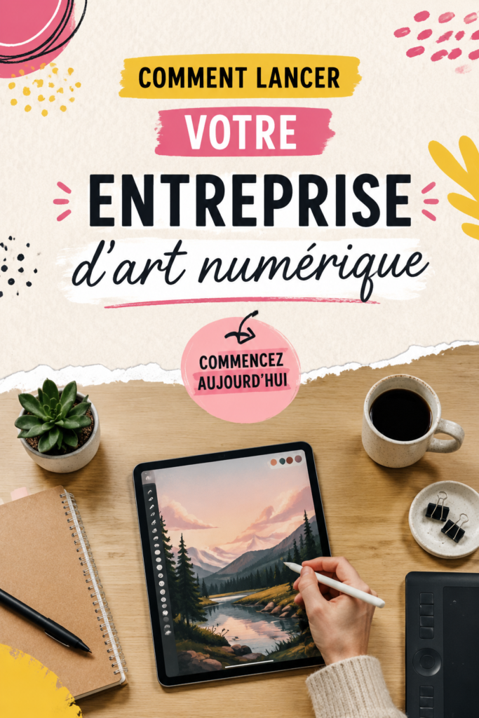 Artiste numérique travaillant sur sa tablette graphique dans un environnement créatif.