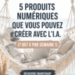 Femme utilisant un ordinateur portable pour créer des produits numériques.