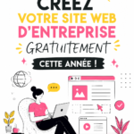 Femme devant un ordinateur en train de concevoir un site web d'entreprise. Expertise en création gratuite de sites.