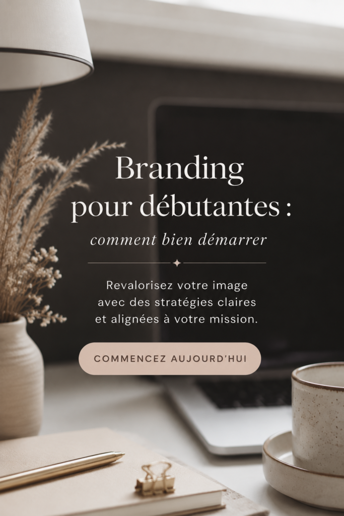 Femme entrepreneure travaillant sur son branding avec un ordinateur