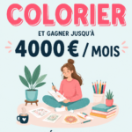 Femme coloriant avec des crayons dans un environnement confortable à domicile.