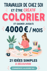 Femme coloriant avec des crayons dans un environnement confortable à domicile.