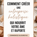 Femme réfléchissant à son projet d'entreprise holistique
