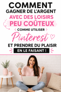 Une femme souriante tenant des créations faites main, symbole de hobbies productifs.