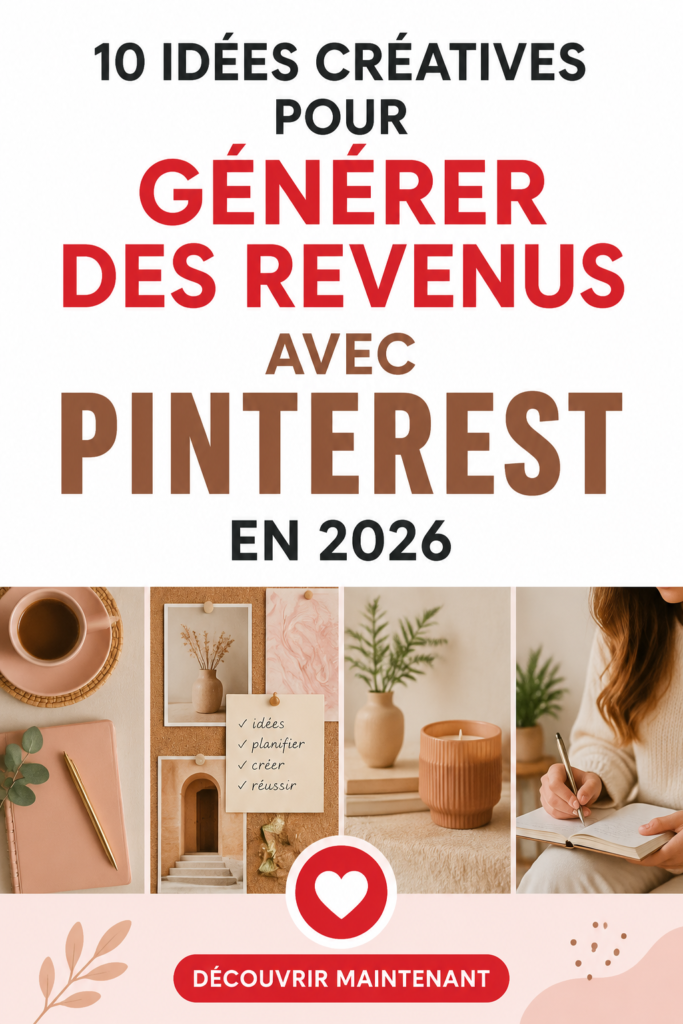 Femme souriante utilisant Pinterest pour des idées créatives et rentables