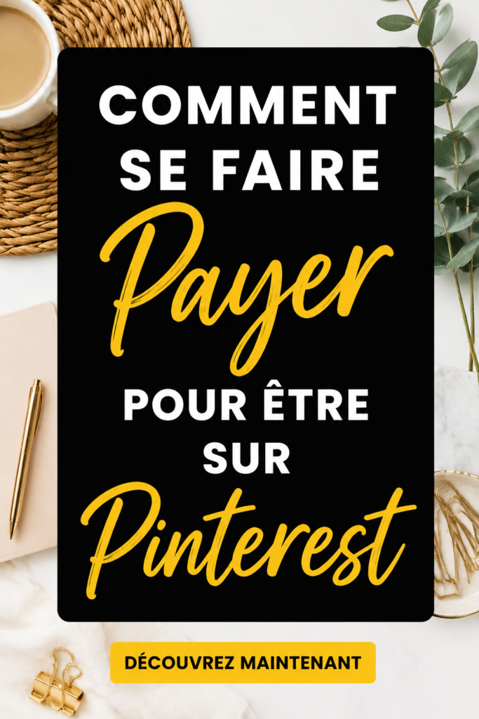 Femme en train de créer du contenu sur Pinterest pour gagner de l'argent.